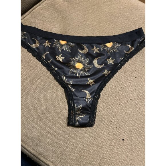 Morvia 3pk lace trim goth Emo Skater Bikini panties 2X plus size Sun Moon stars - Picture 7 of 8